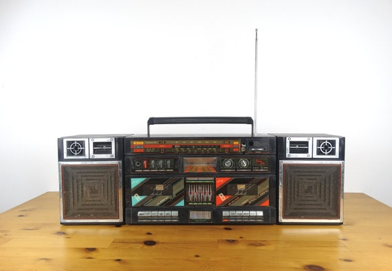 Vintage Trident Boombox for Parts, Trident Radio Stereo Recorder