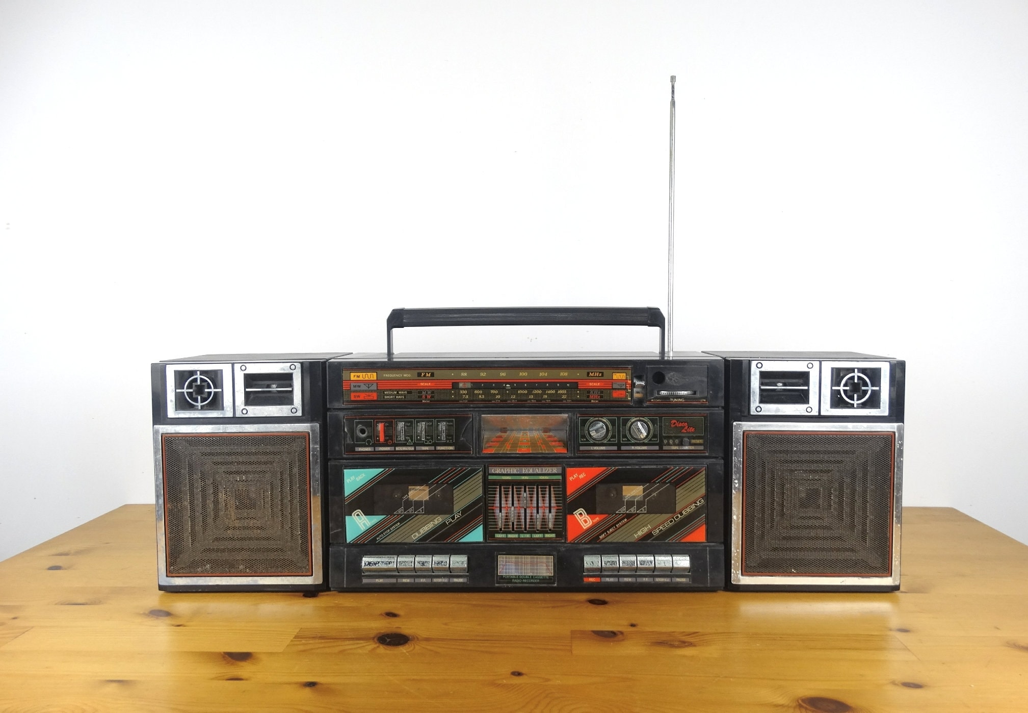 Vintage Trident Boombox for Parts, Trident Radio Stereo Recorder