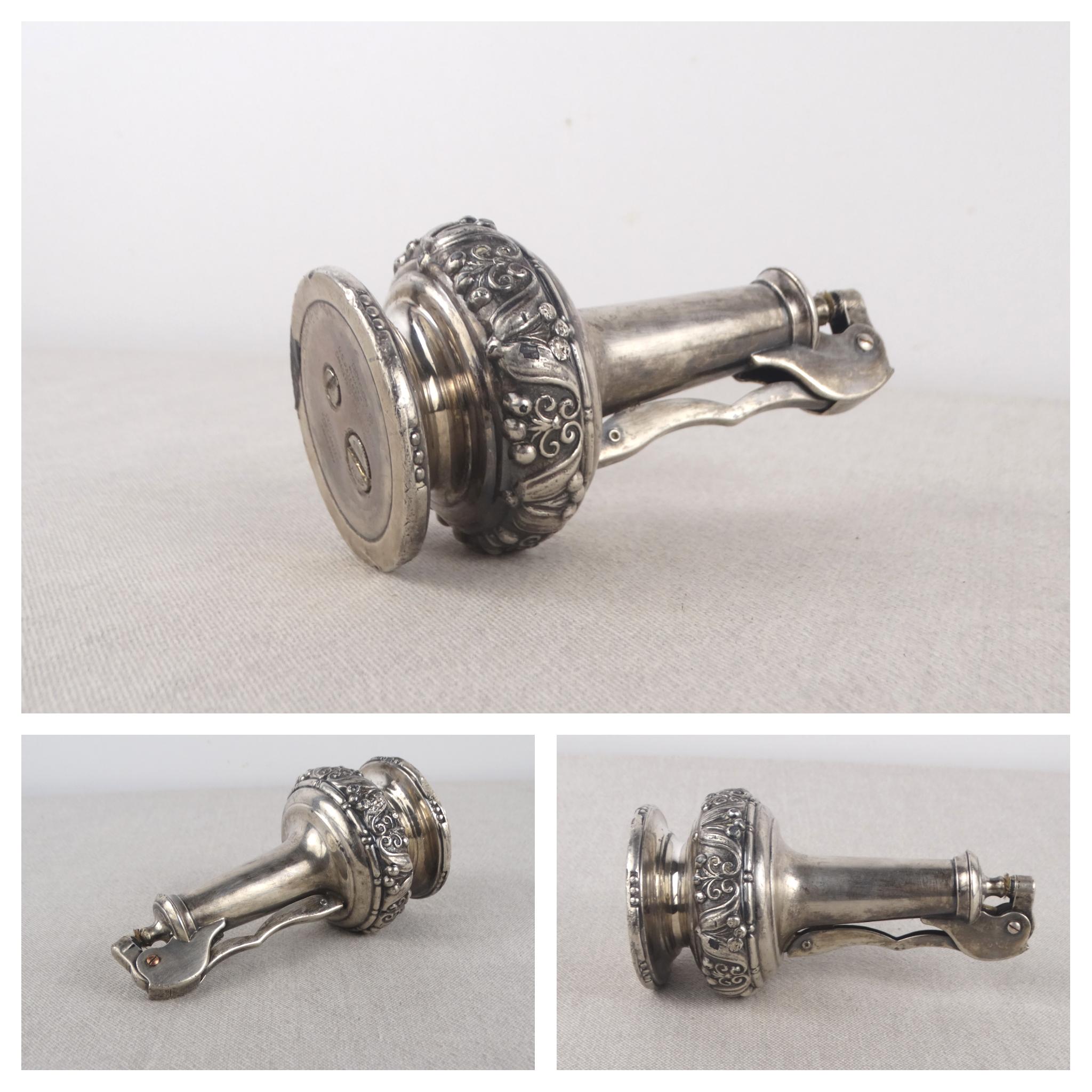 Silver Table Lighter, Ronson Decanter Deluxe Lighter, Art Deco