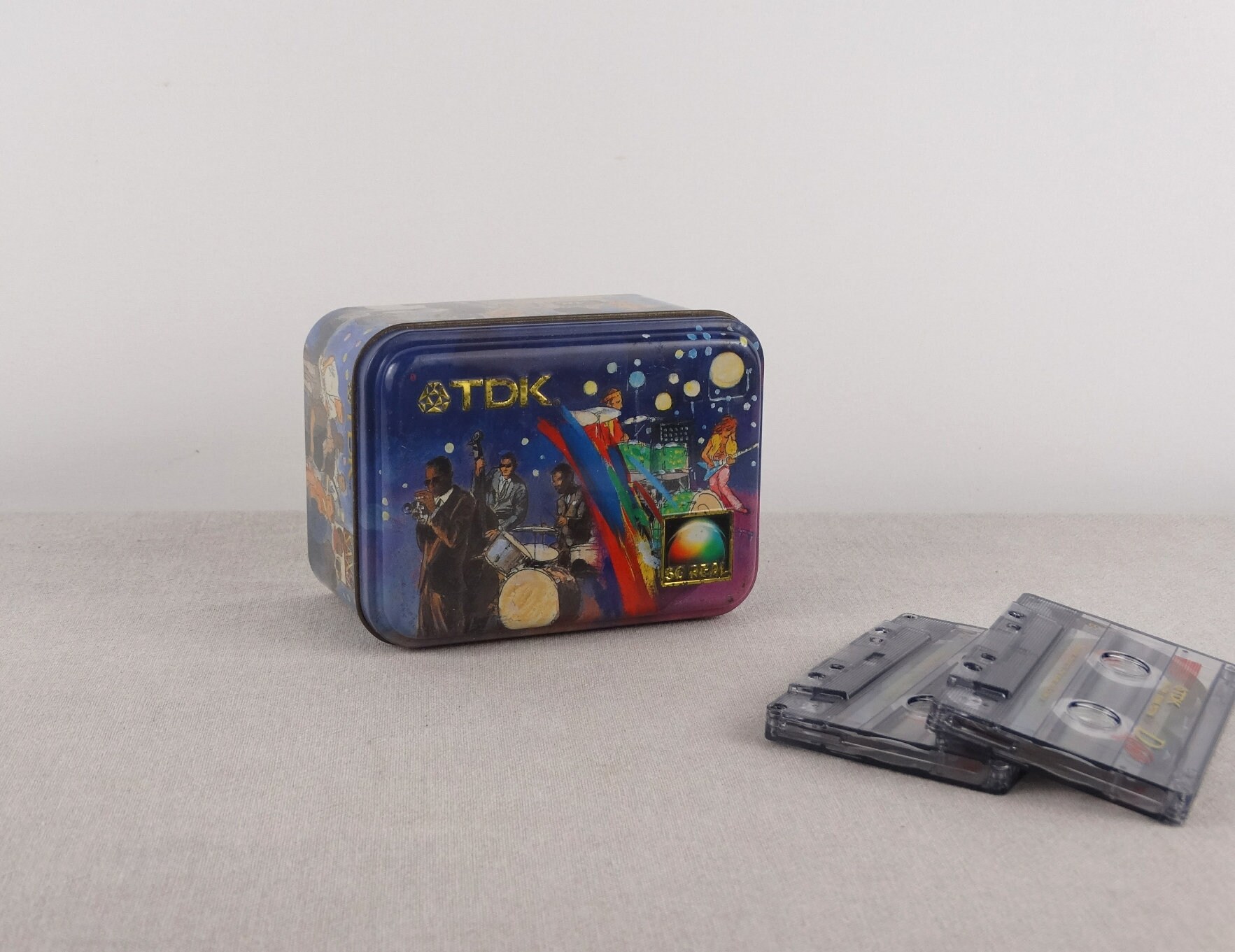 Vintage TDK Tape Storage Box, Cassette Holder, Tape Box