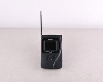 Anni '90, Casio TV-600N per ricambi, TV portatile retrò, televisione analogica vintage, mini TV, vecchio monitor, TV per auto, TV UHF, piccola TV, TV portatile