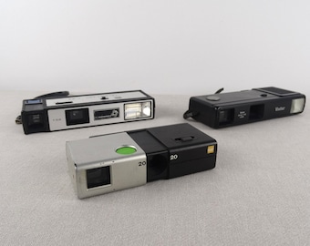 Vintage Pocket Cameras, Retro Camera Set, Old Film Camera, Photo