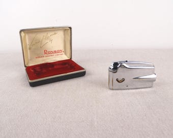 Vintage Ronson Premier Varaflame Lighter for Parts, Ronson Varaflame, Ronson Gas Lighter, Butane Lighter, Smoker Lighter, Pocket Lighter