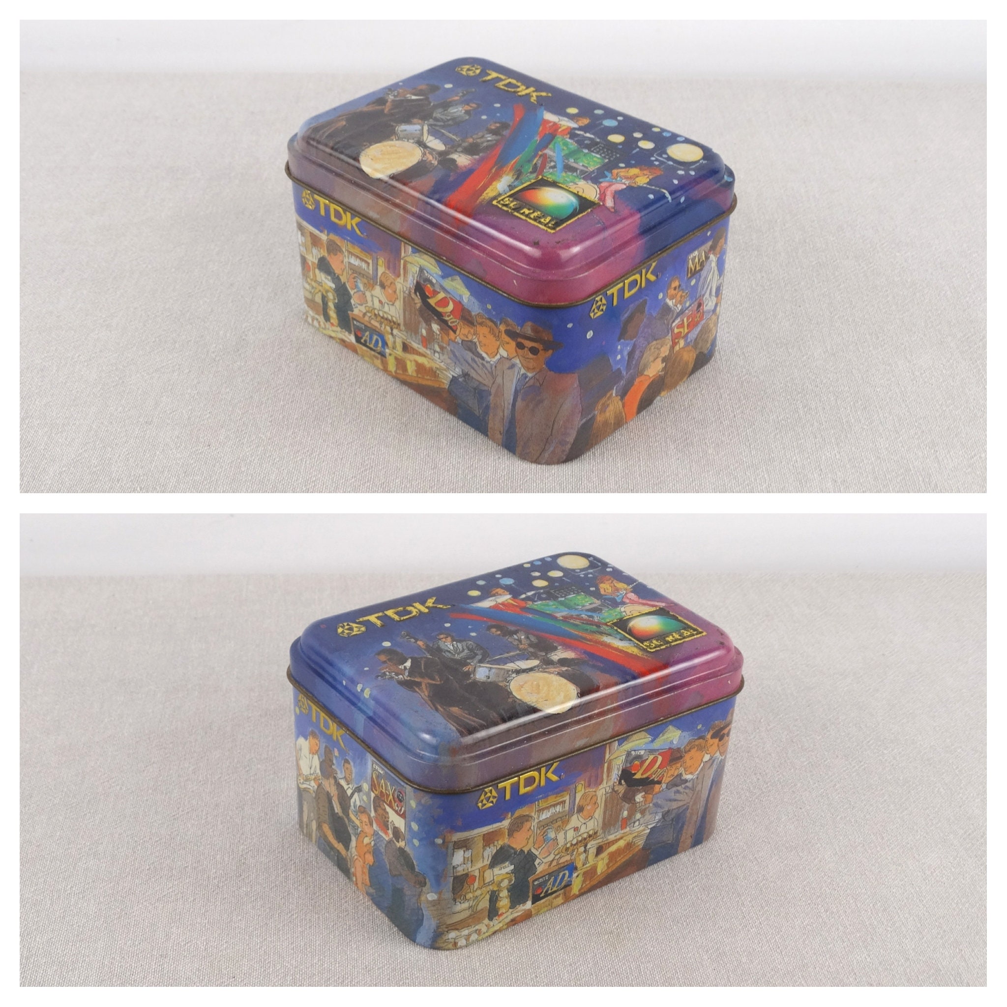 Vintage TDK Tape Storage Box, Cassette Holder, Tape Box
