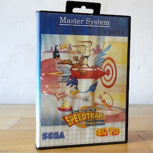 Desert Speedtrap, Sega Game, Sega Master System, Road Runner, Video Game Catridge, Sega Catridge, Video Game, Sega Console, Console Game,