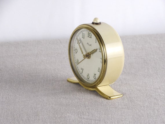 Antique Kienzle Clock, Alarm Clock, German Clock, Desk Clock, Old