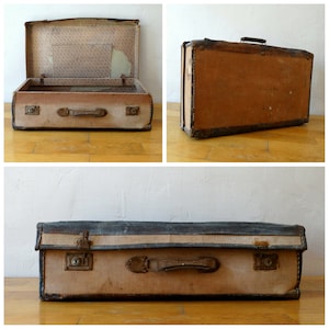 Antico valigia, vecchio bagaglio di viaggio, treno caso, pelle Valise, vecchia valigia, Decor bagagli, bagaglio antico, antico Valise, viaggio tronco