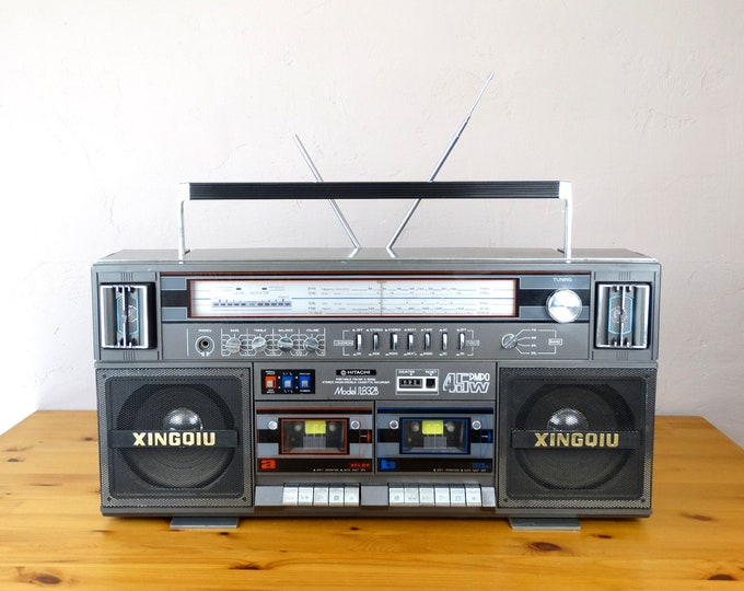 Vintage Hitachi Boombox, XINGQIU SL832B Boombox, Vintage Radio Tuner