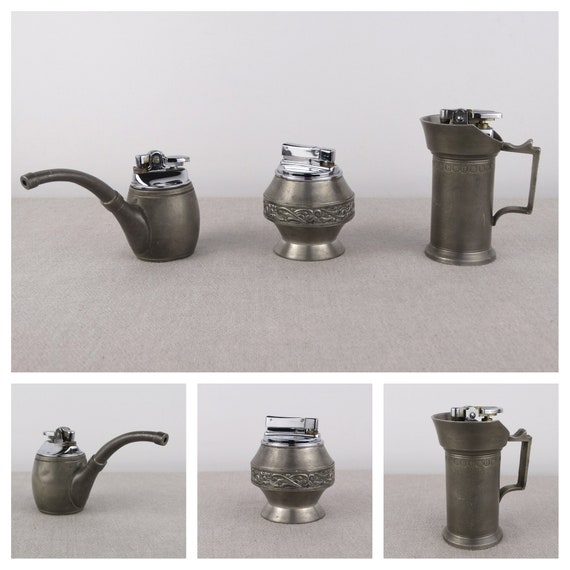 Art & Collectibles Table Top Lighter Vintage Desk Lighter Metal Table