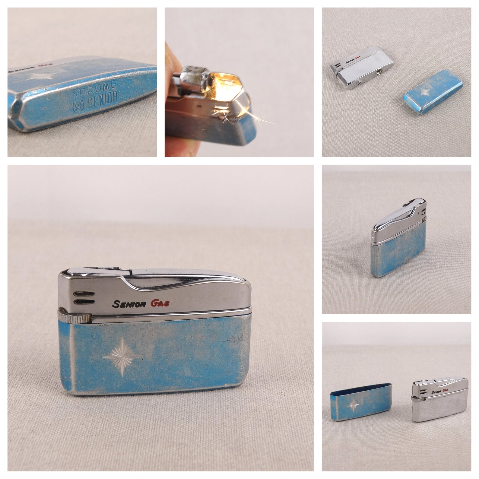 Sarome Senior Gas Lighter Vintage Sarome Lighter Sarome Etsy Denmark