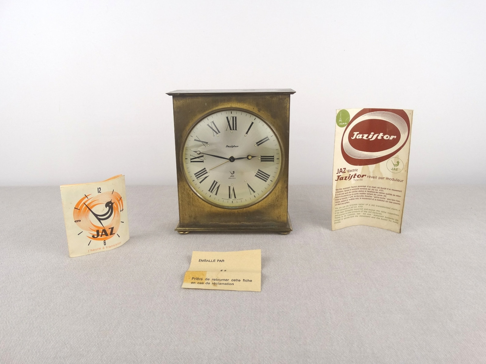 Brass Jazistor Table Clock Jaz Electric Clock Brass Clock Etsy