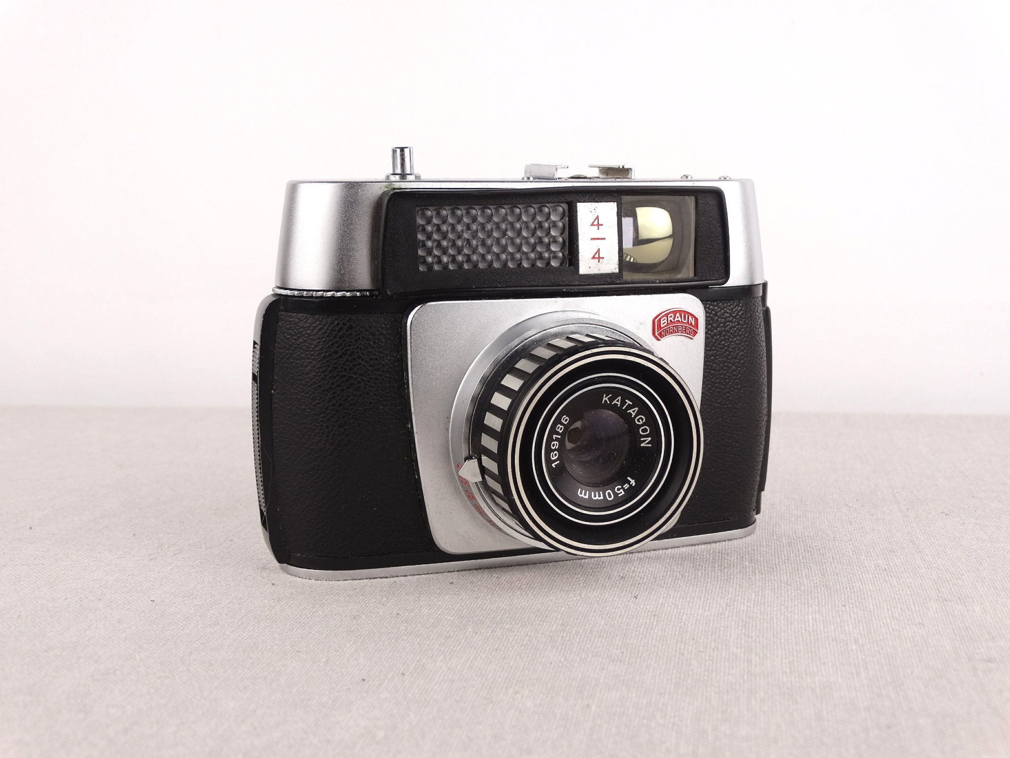 西ドイツ製】ヴィンテージメタルケース工具カメラコレクション革製ハンドル