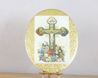 Crucifixion of Jesus, Jesus On The Cross, Greek Icon, Christian Orthodox Icon, Religious Metal Icon, Orthodox Icon, Jesus Art, Jesus Icon