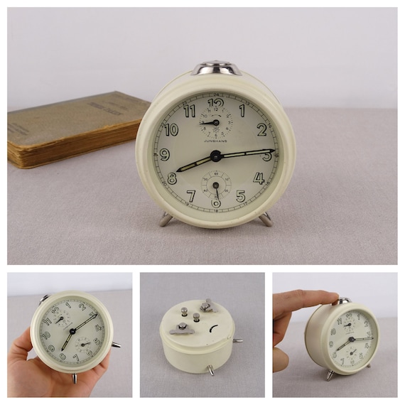 Orologio Junghans vintage, sveglia funzionante, orologio Junghans, orologio  da tavolo, orologio notturno, orologio manuale retrò, orologio wind up,  orologio da camera da letto -  Italia