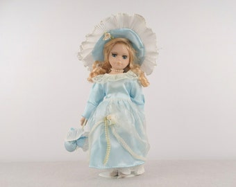 Vintage 11&quot; Porcelain Doll, Dressed Doll, Victorian Doll, Cursed Doll, Paranormal Doll, Scary Doll, Old Doll, Haunted Doll, Retro Doll, Doll