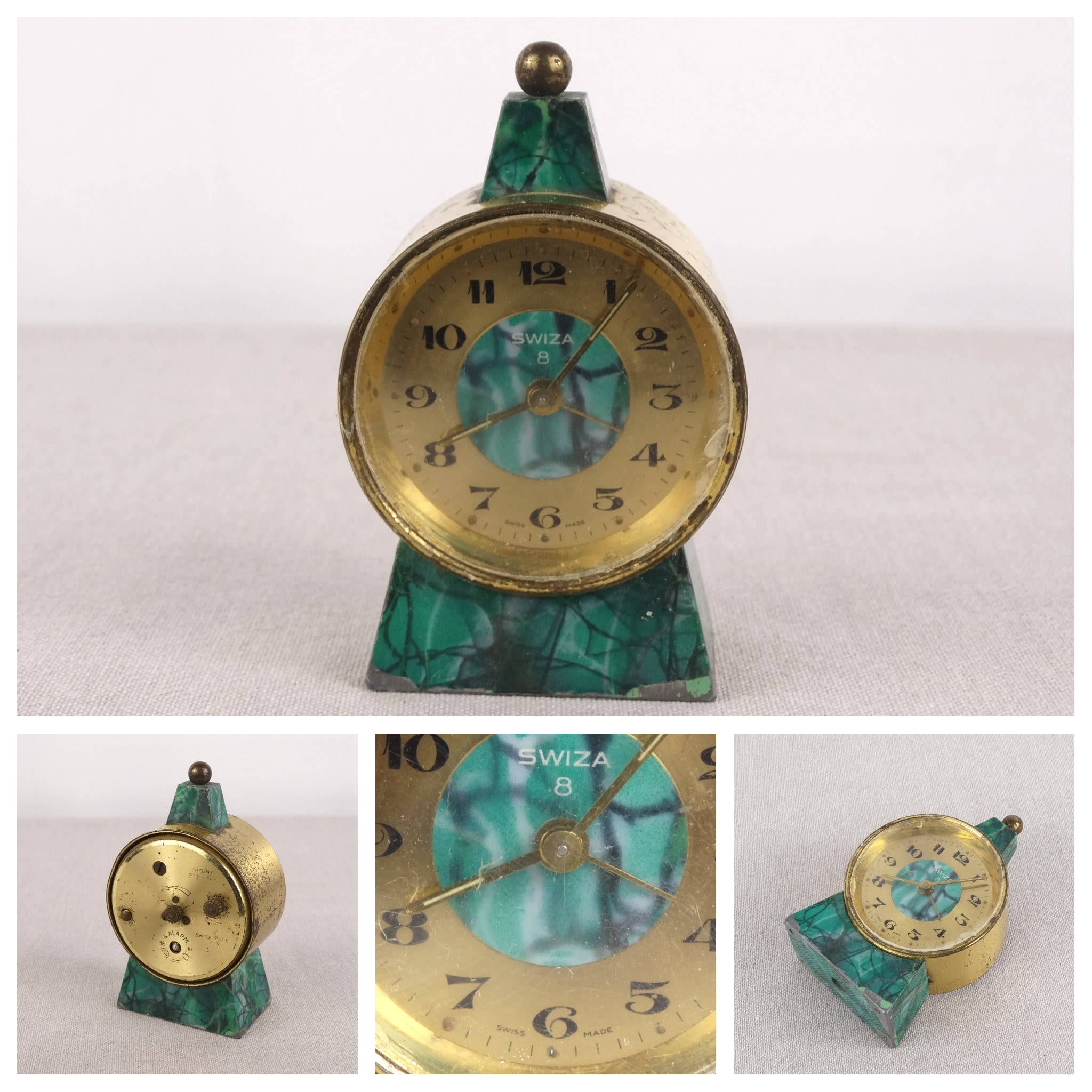 Swiza 8 Clocks, Vintage Alarm Clocks, Vintage Clock Set, Bedside
