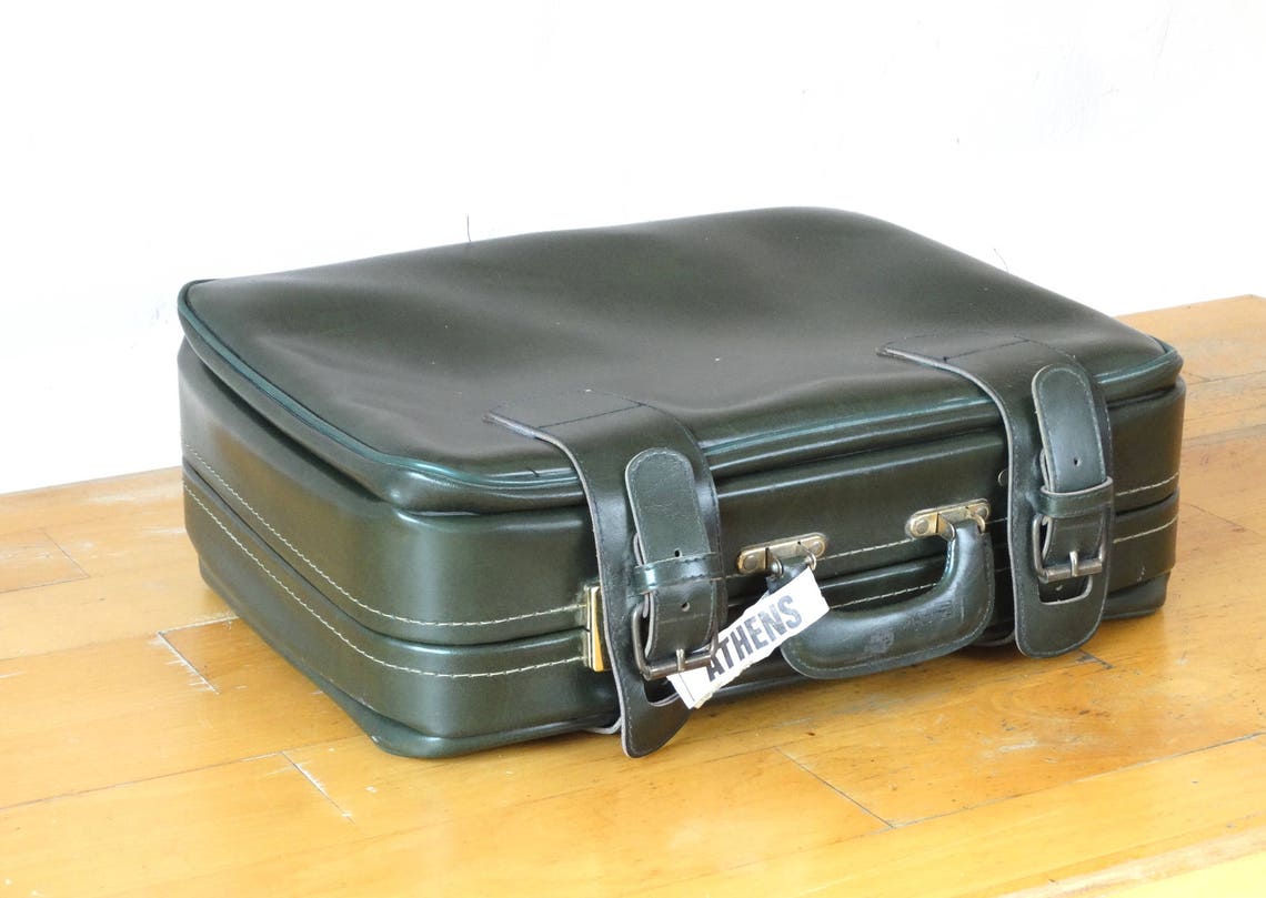 Maleta militar verde maleta del ejército valise de cuero Etsy España