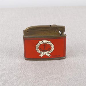 Flat Advertising Lighter, Vintage Lighter, Brass Lighter, Automatic Lighter, Flint Lighter, Pocket Lighter, Nautical Lighter, Petrol Lighter