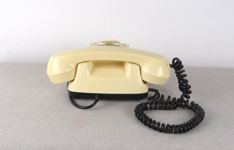 Old Telephone Rotary Phone Desk Telephone Beige Phone Landline Phone Retro Phone Bakelite Telephone Cream Telephone Bell Telephone