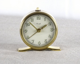 Antique Kienzle Clock, Alarm Clock, German Clock, Desk Clock, Old Clock, Metal Clock, Table Clock, Mechanical Clock, Shelf Clock, Kienzle