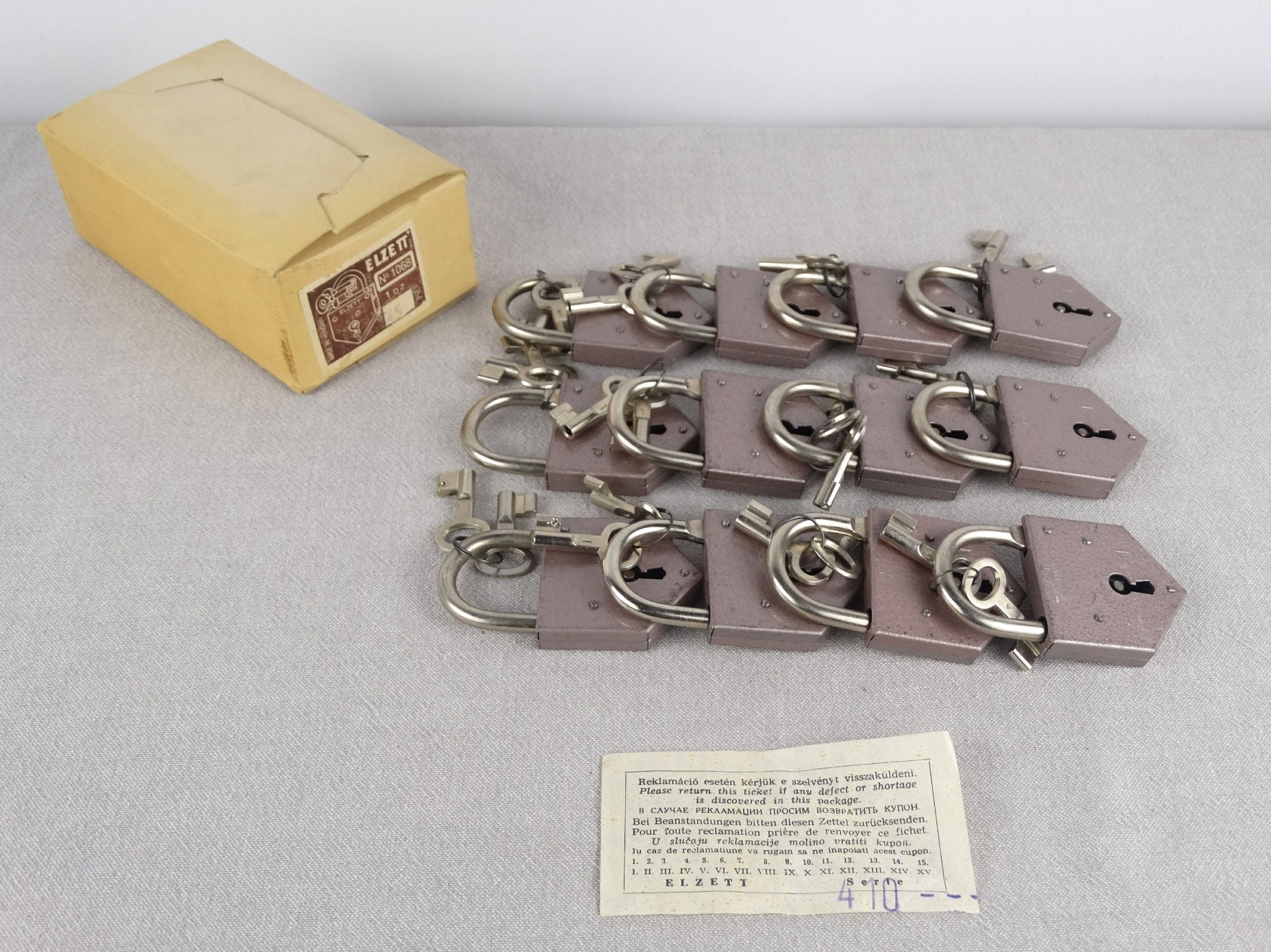 Elzett 45 mm 南京錠セット、ビンテージ南京錠ロット、南京錠