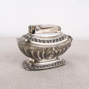 Encendedor Ronson Georgiano, Encendedor Plateado, Encendedor de Mesa, Encendedor Art Déco, Encendedor Ronson, Encendedor de Cigarros, Encendedor de Escritorio Vintage
