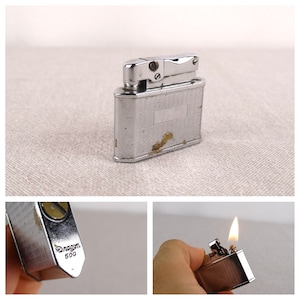 Dragon 500 Lighter, Vintage Dragon Lighter, Automatic Lighter, Petrol Lighter, Wick Lighter, Pocket Lighter, Mini Lighter, Retro Lighter