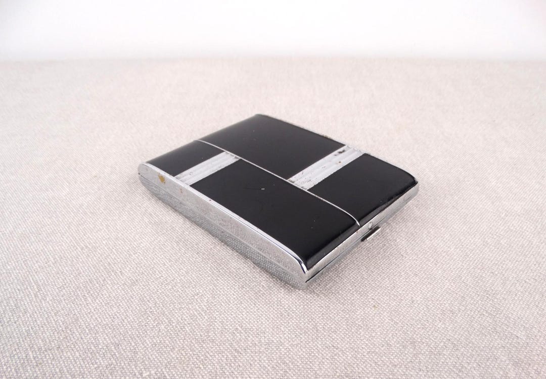evans cigarette case Art Deco Guilloch Reed Evans Trig-A-Lite Case Lighter Vintage