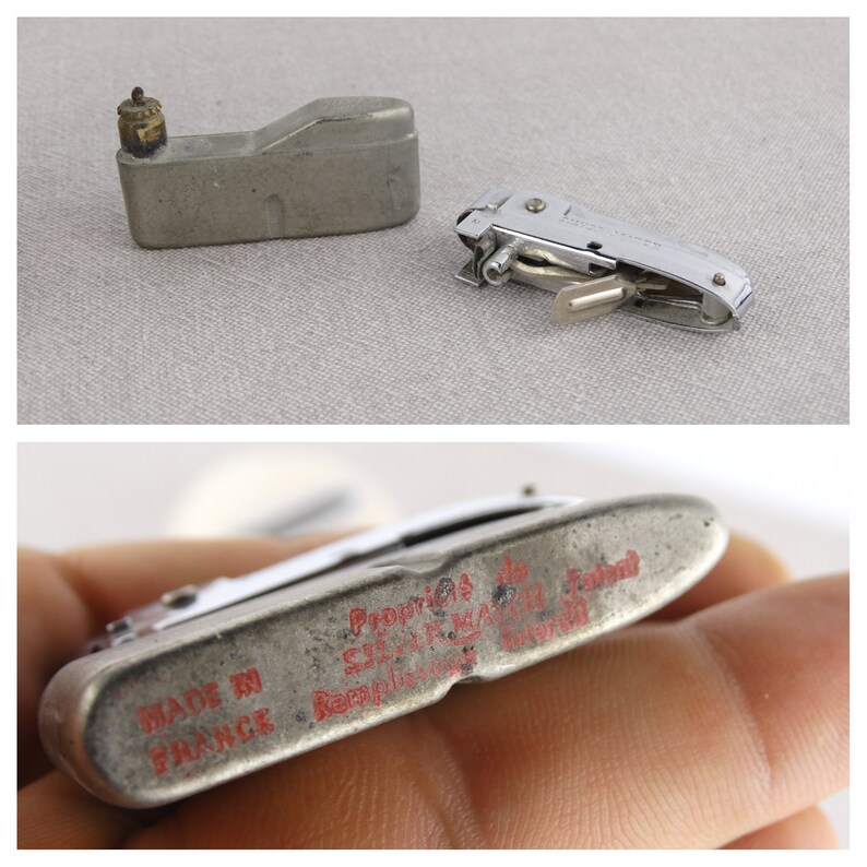 Silver Match Table Lighter Alabaster Lighter Table Top Etsy