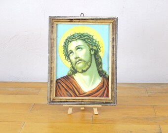 Crown Of Thorns, Jesus Christ Icon, Religious Icon, Catholic Icon, Catholic Art, Christian Decor, Baptism Gift, Jesus Art, Crucifixion Icon