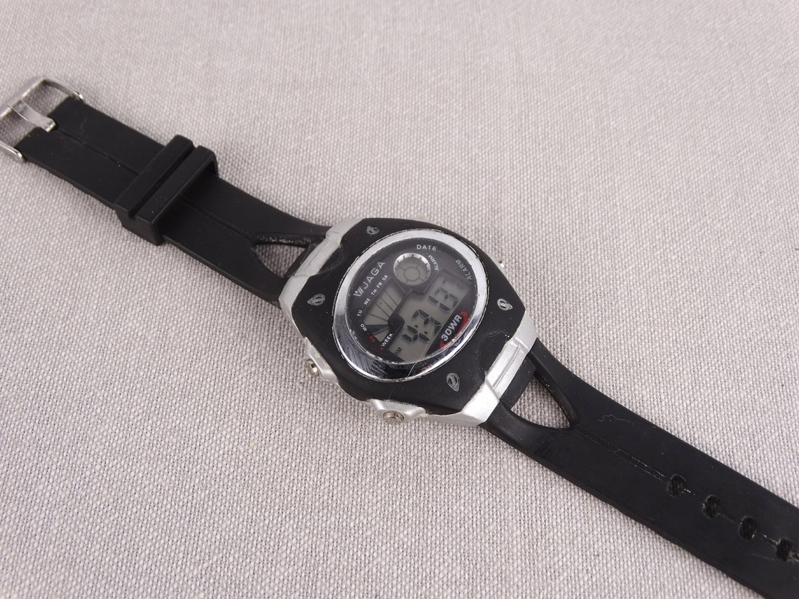Vintage Jaga 30WR Digital Watch Vintage Jaga Watch Wrist Etsy