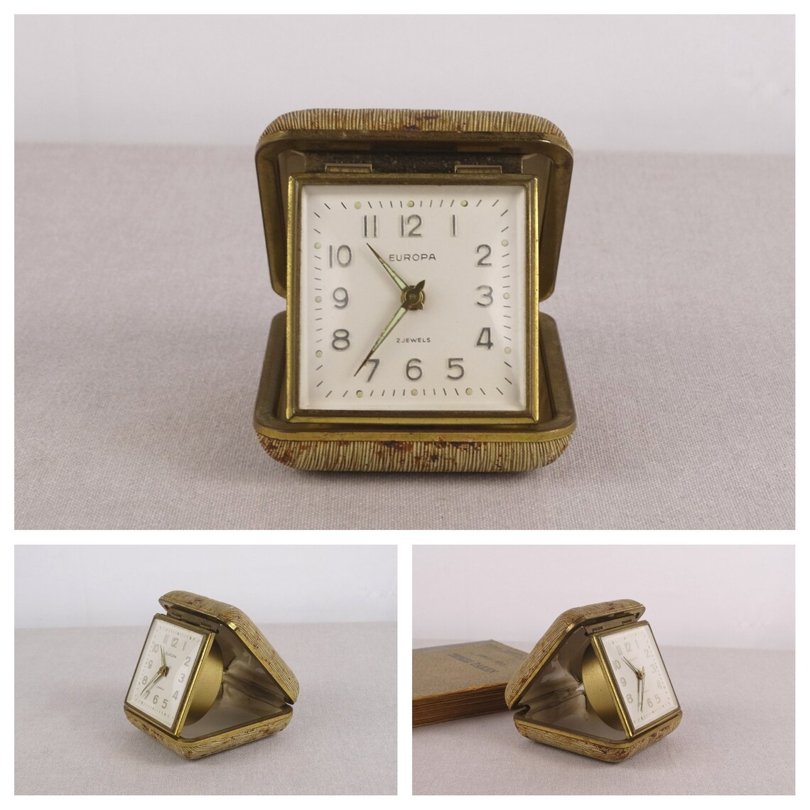 Vintage Europa 2 Jewels Clock Working Alarm Clock Timepiece Etsy