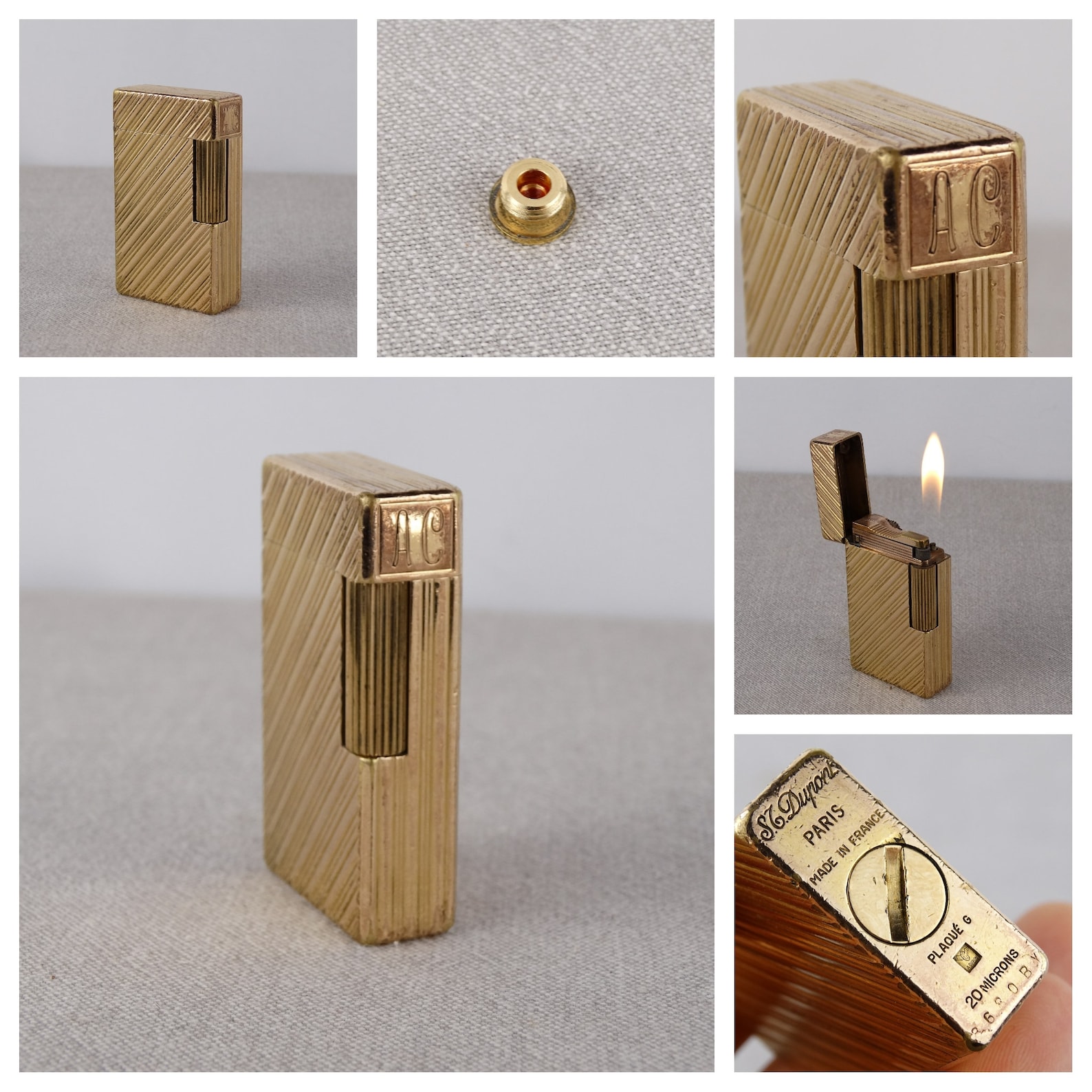 Gold St Dupont Lighter Vintage Working Dupont Lighter Gold Etsy