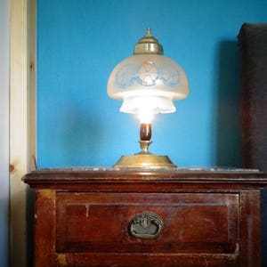 Vintage Bedside Lamp, Rustic Shade Lamp, Bedside Fixture, Bedside Lighting, Table Lamp, Desk Lamp, Rustic Lighting, Fixture Lamp, Lamp