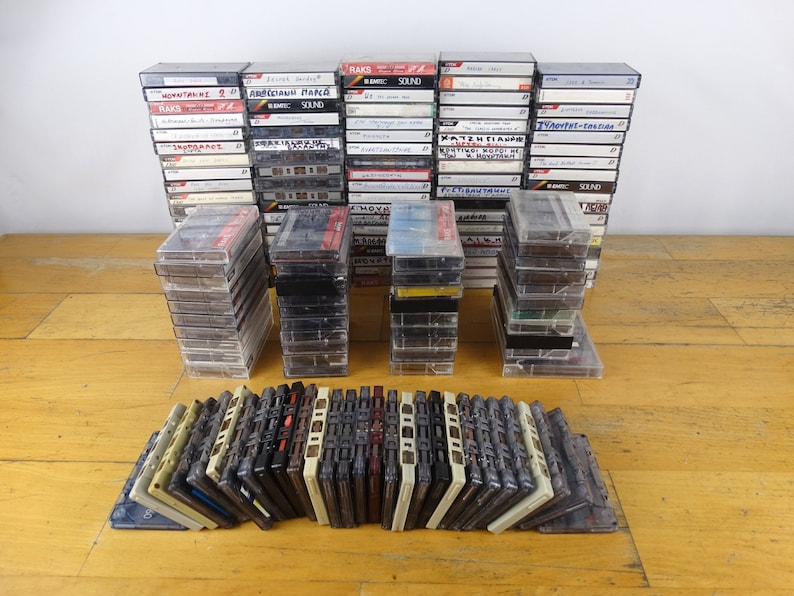 Vintage Cassettes Lot Cassettes Collection Tapes Vintage Etsy