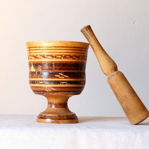 Mortier en bois et pilon, mortier bol. Pharmacie mortier, Pilon et mortier de Pestal, moulin à troupeau, Pilon en bois, moulin à épices, bol en bois,