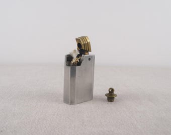 Vintage Aluminium Lighter, Lift Arm Lighter, Petrol Lighter, Aluminium Block Lighter, Pocket Lighter, Torch Lighter, Old Lighter