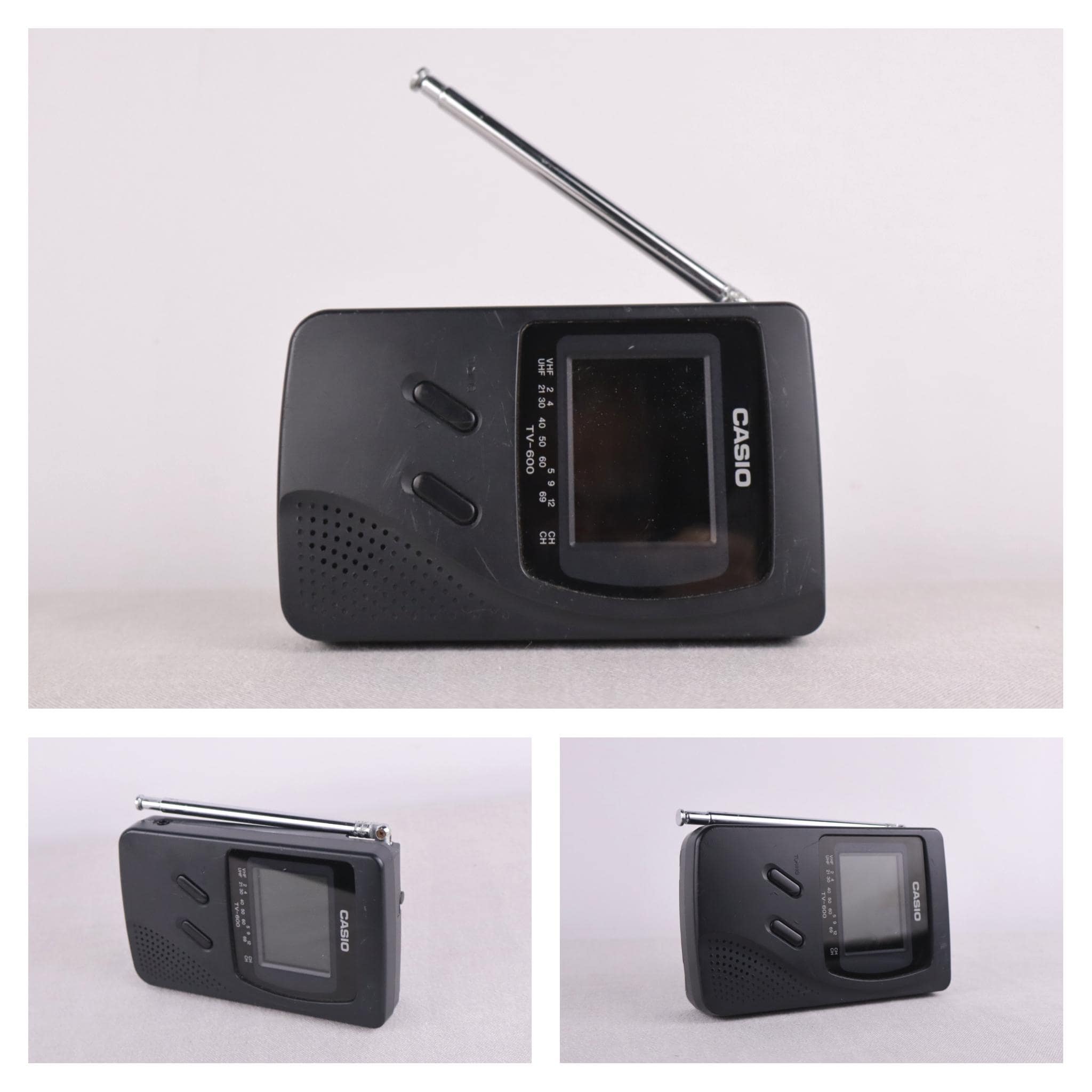 1990s, Casio TV-600N for Parts, Retro Portable TV, Vintage Analog