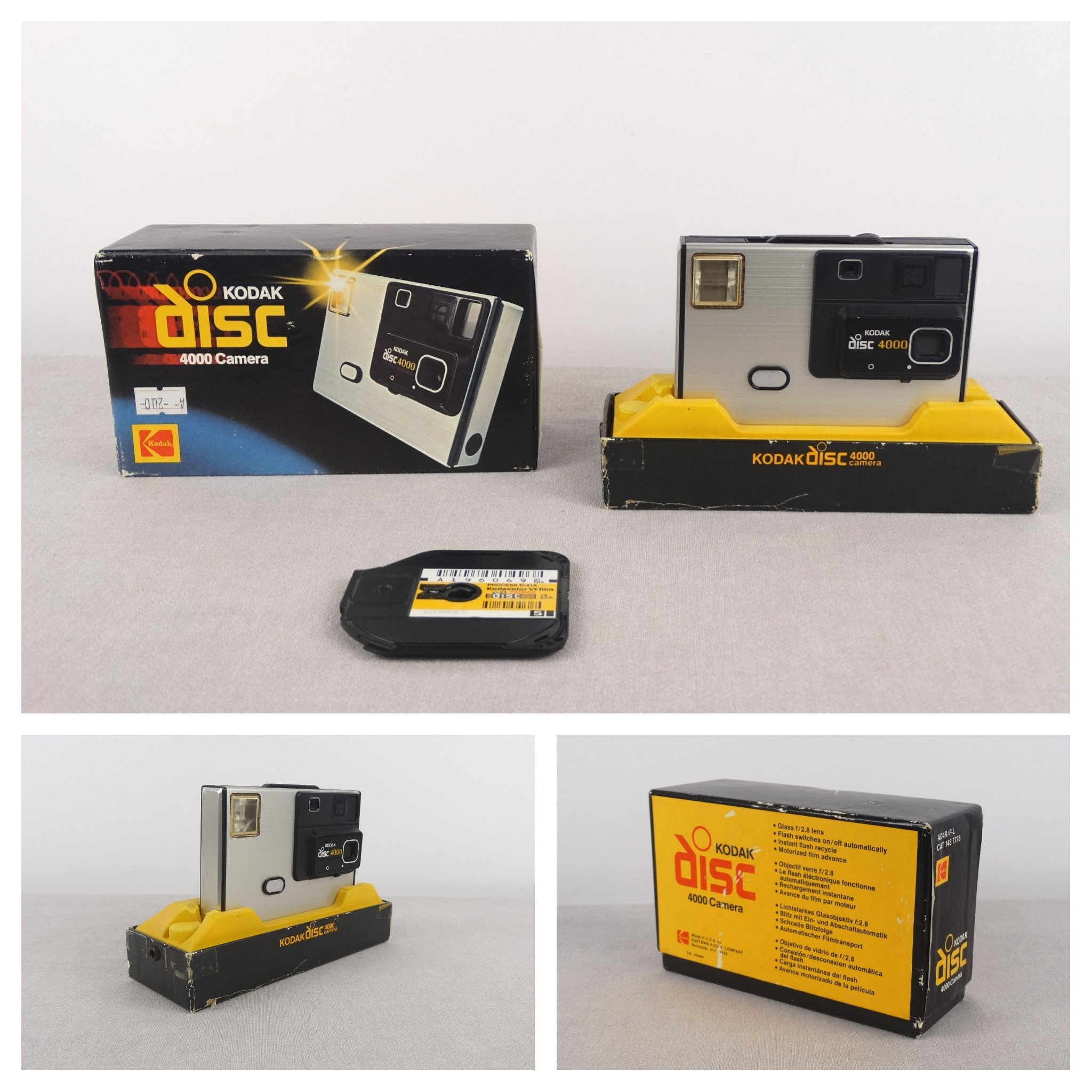 1980, Kodak Disc 4000 Camera, Vintage Kodak Camera, Pocket Camera