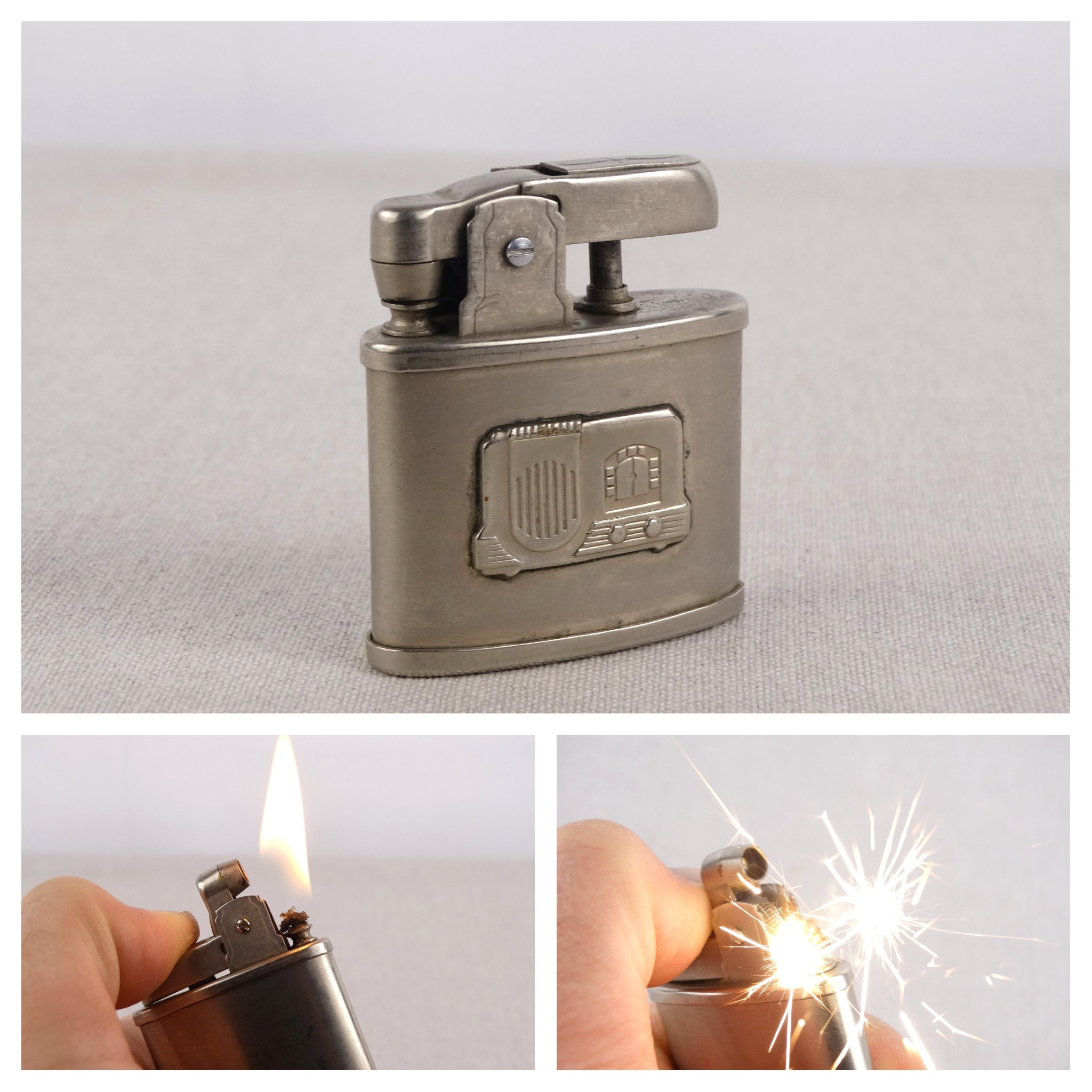 Vintage Pewter Lighter Lighter Pipe Smoker - Etsy