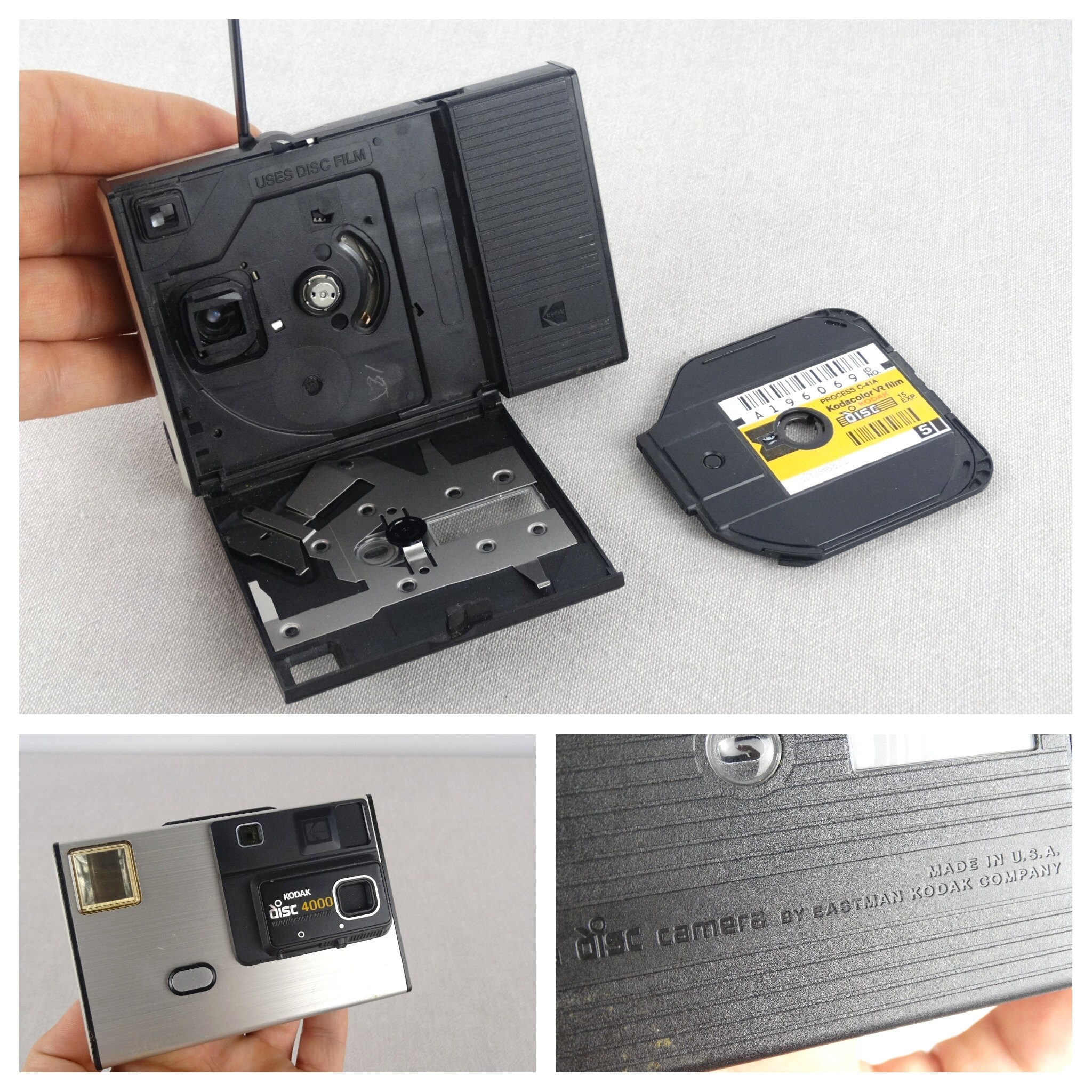 1980年代　Kodak Disc 4000 フィルムカメラ 動作未確認　その他 1980, Kodak Disc 4000 Camera, Vintage Kodak Camera, Pocket Camera