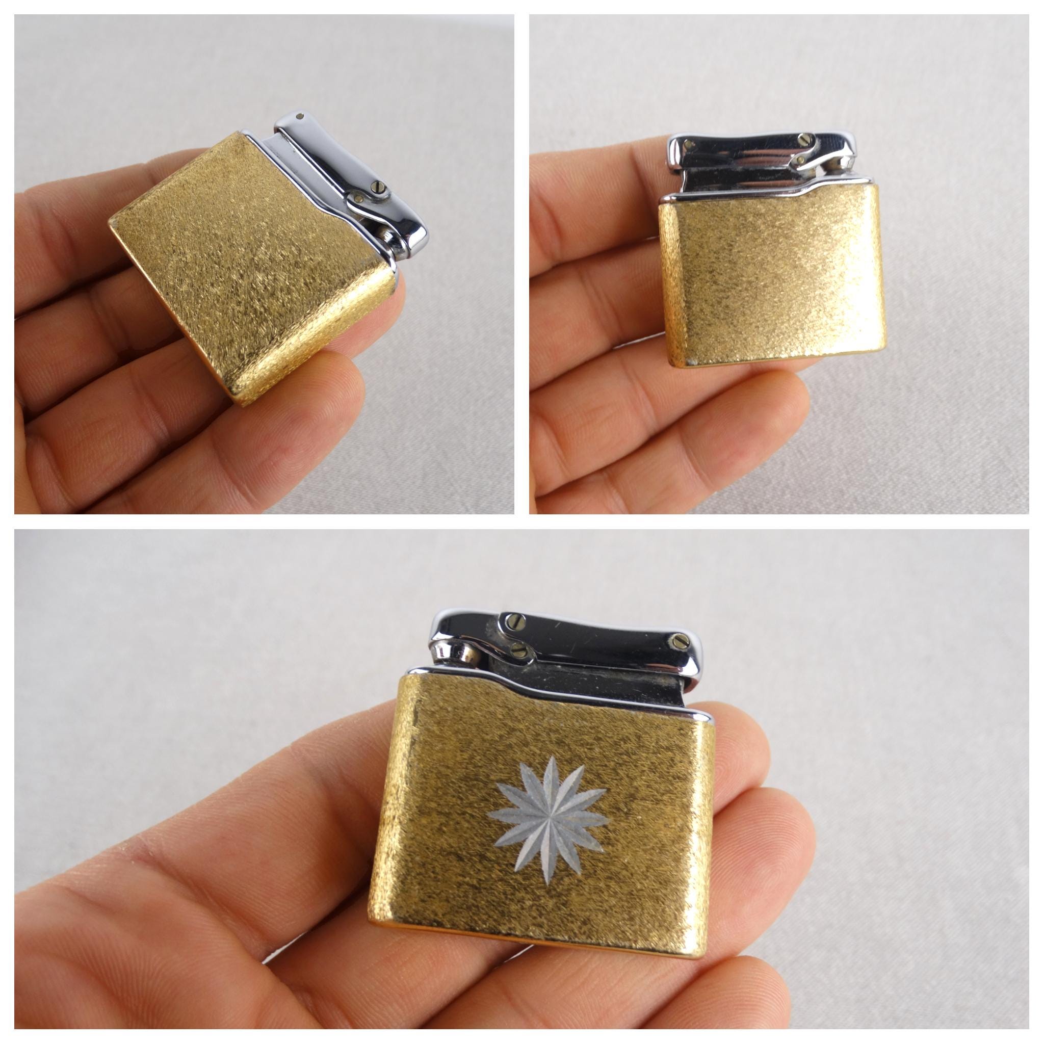 ACCENDINO DA TAVOLO Table Lighter Piezo Elettrico A Gas Vintage
