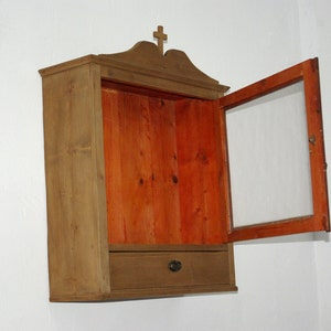 Antiker religiöser Schrein, religiöse Kunst, katholisches Dekor, Taufgeschenk, religiöses Geschenk für Paten, religiöse Wandbehang,