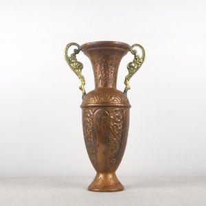 Vintage Copper Vase, Copper Amphora, Copper Vessel, Old Vase, Copper Flower Vase, Copper Flower Pot, Copper Pitcher, Copperware Vase, Vase