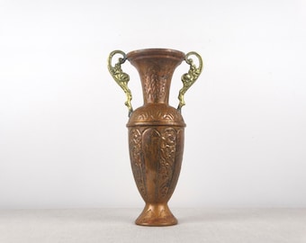 Vintage Copper Vase, Copper Amphora, Copper Vessel, Old Vase, Copper Flower Vase, Copper Flower Pot, Copper Pitcher, Copperware Vase, Vase