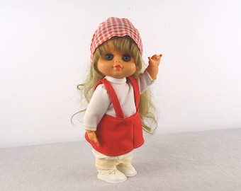 10" pop, vintage vinyl pop, geklede pop, verzamelpop, slaperige ogen pop, babypop, kleine pop, oude pop voor meisjes, wandelende pop