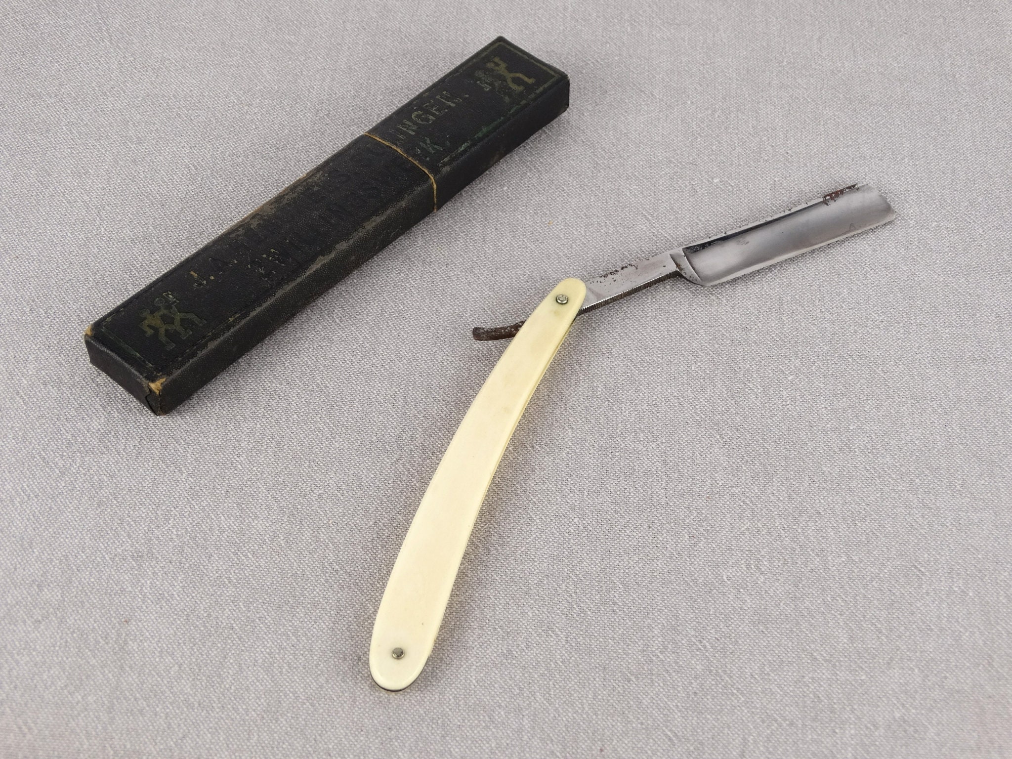 Old Shell Razor Antique Henckels Razor, Old Straight Razor, Razor Blade, Barber Razor ...