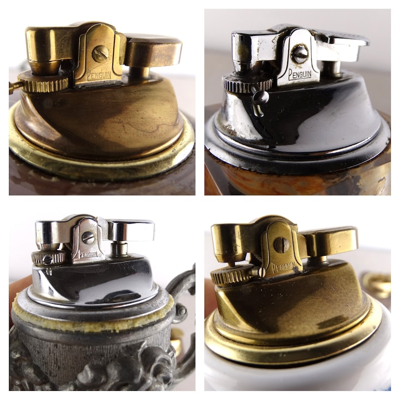 Penguin Lighters Table Lighter Parts Vintage Table Lighters Etsy