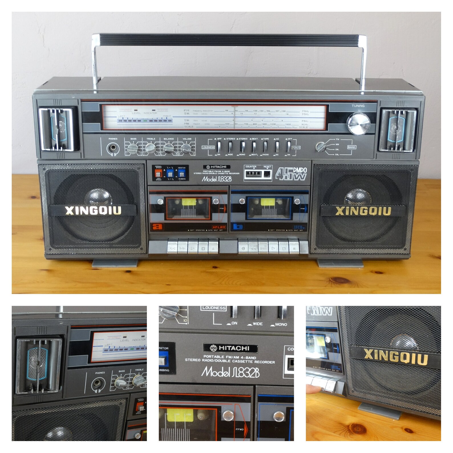 Vintage Hitachi Boombox XINGQIU SL832B Boombox Vintage Radio Etsy