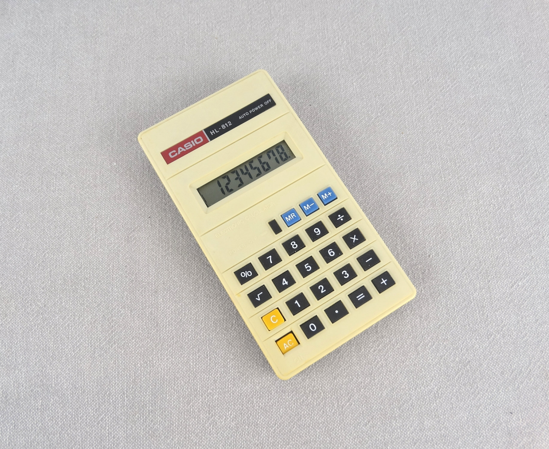 1988, CASIO HL 812 Calculator, Electronic Calculator, Digital